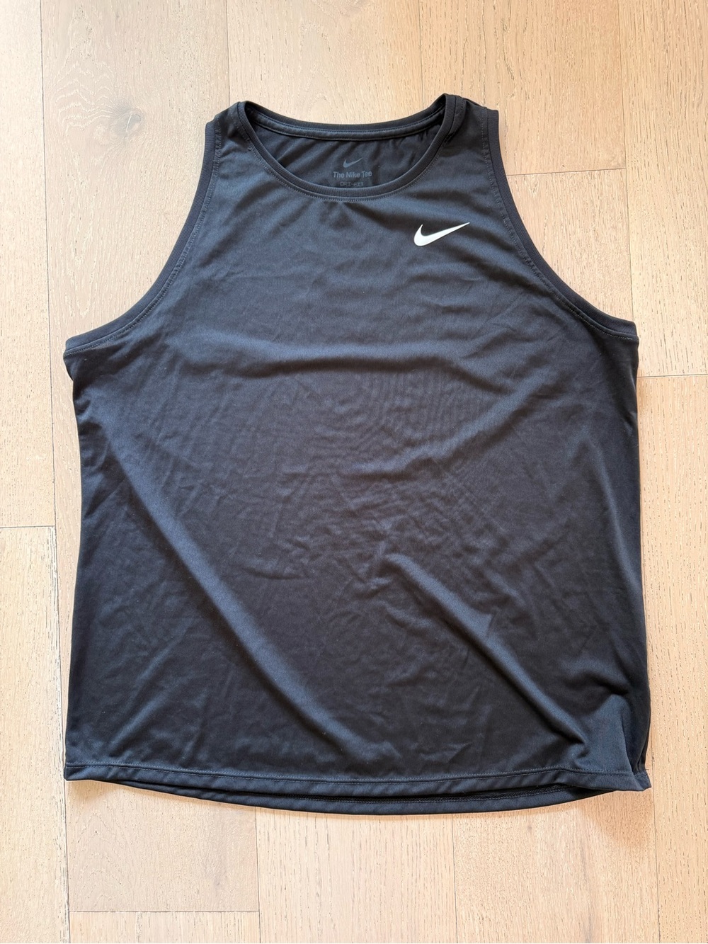 Nike Black Tank with White Swoosh Logo